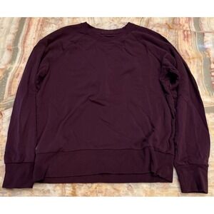 Icebreaker Womens Pullover Sweater Burgundy Fleece Raglan Sleeve Outdoor Size XL